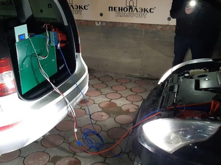 Подключение оборудования во время полевого испытания